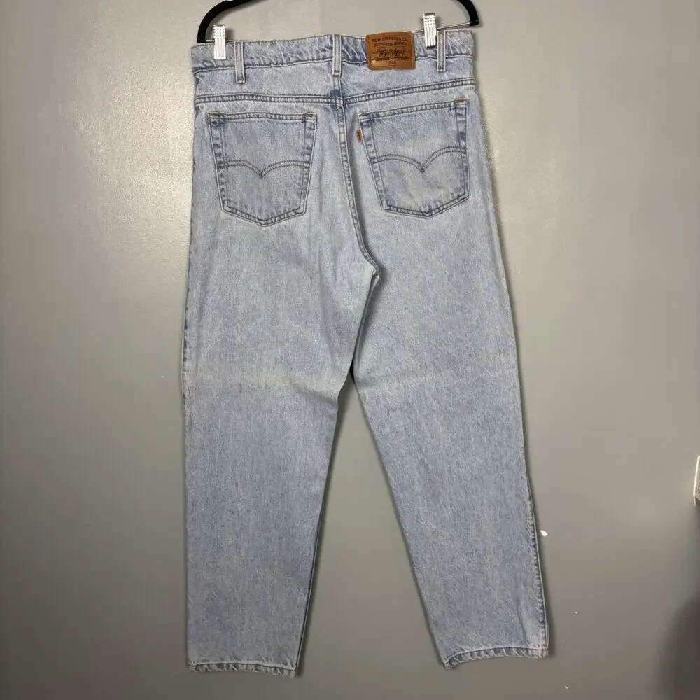 Vintage 90’s LEVI 540 Orange Tab Relaxed Fit Men’s Light Blue Denim Jeans 35x30